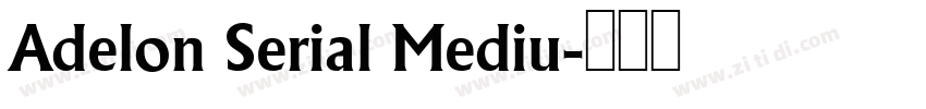 Adelon Serial Mediu字体转换